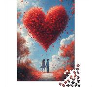 1000 Pieces Art Happy Lovers Paper Puzzles Paper Puzzles for Adults& Teenagers Age 12 Years Up 1000pcs (75x50cm)