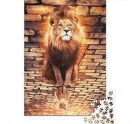 1000 Pieces Art Lion Jigsaw Puzzles for Adults Wooden Puzzles for Adults Teenager Man Woman Gift 1000pcs (75x50cm)