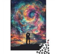 1000 Pieces Art Star Couple Jigsaw Puzzles Adults Difficulty Puzzles Strengthen Relationships between Family Members (38x26cm)