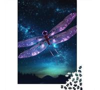 1000 Pieces Art Star Dragonfly Jigsaw Puzzles for Adults Wooden Puzzles for Adults Teenager Man Woman Gift 1000pcs (75x50cm)