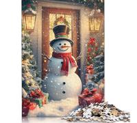 1000 Pieces Artistic Christmas Snowman Jigsaw Puzzles Adults Difficulty Jigsaw Puzzles Education Toys Games 1000pcs (75x50cm)