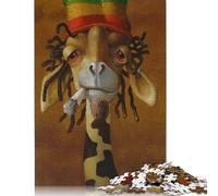 1000 Pieces Artistic Giraffe Paper Puzzles Paper Puzzles for Adults& Teenagers Age 12 Years Up 1000pcs (38x26cm)