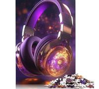 1000 Pieces Artistic Headphones for Adults Difficult Jigsaw Puzzles for Adults Family Fun Jigsaws Puzzles 1000pcs (75x50cm)