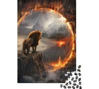 1000 Pieces Artistic Lion Jigsaw Puzzles for Adults Paper Puzzle Educational Game for Adult Teenagers 1000pcs (38x26cm)
