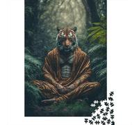 1000 Pieces Artistic Tiger Puzzle for Adults Wooden Puzzles Jigsaw Puzzles for Adults Educational Game Challenge Toy 1000pcs (75x50cm)