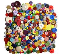 1000 Pieces Assorted Craft Buttons - Mixed Colors & Sizes for DIY Projects, Kids Crafts, Sewing, and Home Decor