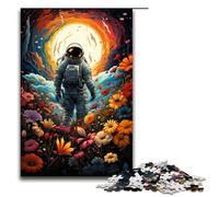 1000 Pieces Astronaut Among Flowers Puzzles for Adults Impossible Puzzle Stress Reliever for And Teenager Age 14 And Up 75x50cm