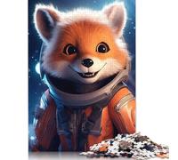 1000 Pieces Astronaut Baby Red Fox Puzzles Jigsaw Difficulty Puzzle Jigsaw Educational Games Toy (38x26cm)