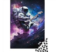 1000 Pieces Astronaut Playing Guitar2 for Adults Difficult Jigsaw Wooden Puzzle for Adults Christmas Eve Gifts 1000pcs (75x50cm)