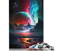 1000 Pieces Aurora Stream Planet Square Jigsaw Puzzles, for Adults And Paper Puzzles Adults Puzzles 1000pcs (38x26cm)