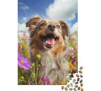 1000 Pieces Australian Shepherd for Adults Difficult Jigsaw Puzzles for Adults Family Fun Jigsaws Puzzles 1000pcs (38x26cm)
