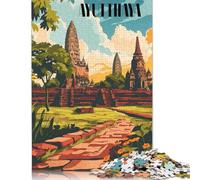 1000 Pieces Ayutthaya Ruins for Adults Difficult Jigsaw Puzzles Wooden Puzzles for Adults Family Entertainment Toys 1000pcs (75x50cm)