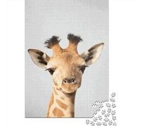 1000 Pieces Baby Giraffe Colorful Square Jigsaw Puzzles for Adults And Wooden Puzzles 1000pcs (75x50cm)