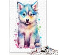 1000 Pieces Baby Siberian Husky Puppy Puzzle Jigsaw Adults Puzzles Difficulty Jigsaw Educational Game Toy 1000pcs (38x26cm)