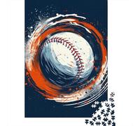 1000 Pieces Baseball Jigsaw Puzzle, Creative Rectangular Wooden Jigsaw Puzzles for Adults, Large Puzzles for Family Educational Game 1000pcs (75x50cm)
