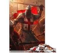 1000 Pieces Battle of The Crusaders for Adults Difficult Jigsaw Puzzles Wooden Puzzle for Adults And Teenager Jigsaw Puzzles for Adult 1000pcs (75x50cm)