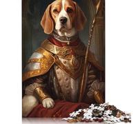 1000 Pieces 'Beagle Dog King Jigsaw Puzzle Puzzle for Adults And Teenager For Family Fun & Game Night 1000pcs (75x50cm)