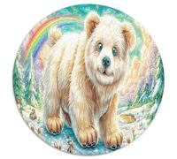 1000 Pieces Bear Cub Jigsaw Puzzles Great Gift Beautiful Decoration Cute Wild Animal Puzzles Educational Games for Adults Kids Family 1000pcs (67.5x67.5cm)
