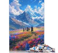 1000 Pieces Beautiful Mountain Flowers Jigsaw Puzzles Adults Difficulty Puzzles Strengthen Relationships between Family Members 1000pcs (75x50cm)