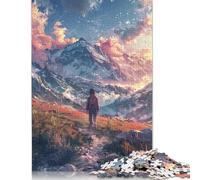 1000 Pieces Beautiful Mountain Flowers Puzzle Jigsaw Adults Jigsaw Difficulty Jigsaw Educational Game Toy Family Decoration 1000pcs (75x50cm)