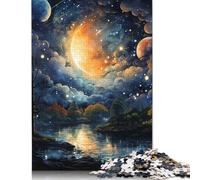 1000 Pieces Beautiful Night Sky Jigsaw Puzzles Wooden Puzzle for Adults And Teenager Educational Game for Adult Teenagers 1000pcs (75x50cm)