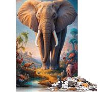1000 Pieces Beyond The Elephant for Adults Difficult Jigsaw Puzzles for Adults Family Fun Jigsaws Puzzles 1000pcs (75x50cm)