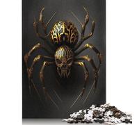 1000 Pieces Black And Gold Spider Jigsaw Puzzles Difficulty Jigsaw Puzzles Education Games Toys 1000pcs (38x26cm)