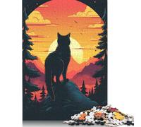 1000 Pieces Black Cat Creative Square Jigsaw Puzzles for Adults And Wooden Puzzles Challenging Game 1000pcs (75x50cm)