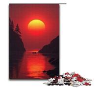 1000 Pieces Blood of The Setting Sun Adult Jigsaw Puzzles Family Fun Jigsaws Family Game Stress Reliever Difficult Challenge Puzzle 1000 PCS(38x26cm)