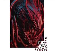 1000 Pieces Blood Red Shadow for Adults Difficult Jigsaw Wooden Puzzle for Adults Christmas Eve Gifts 1000pcs (75x50cm)