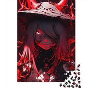 1000 Pieces Blood Red Shadow Jigsaw Puzzles for Adults Wooden Puzzle Educational Game for Adult Teenagers 1000pcs (75x50cm)