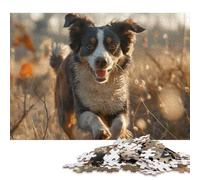 1000 Pieces Border Collie Jigsaw Puzzle Puzzle for Adults And Teenager For Family Fun & Game Night 1000pcs (75x50cm)