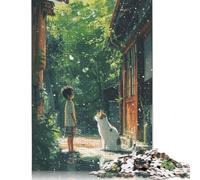 1000 Pieces Boy Big Cat Jigsaw Puzzles for Adults Wooden Puzzles for Adults Puzzles Learning Educational Toys 1000pcs (75x50cm)