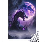 1000 Pieces Brave Dragon Puzzle for Adults Wooden Puzzles Jigsaw Puzzles for Adults Educational Game Challenge Toy 1000pcs (75x50cm)