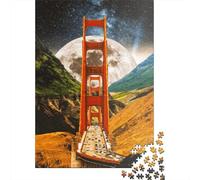 1000 Pieces Bridge To Fantasy Land Jigsaw Puzzles for Adults Wooden Puzzles for Adults Teenager Man Woman Gift 1000pcs (75x50cm)