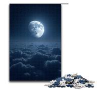 1000 Pieces Bright Moon Over A Thousand Miles Puzzles for Adults Wooden Jigsaw Family Games 1000 PCS(75x50cm)