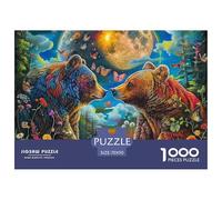 1000 Pieces Brown Bear Jigsaw Puzzles Fun, Challenging for Adults Home Decorations Educational Games Age 12+ for Adults 70x50cm/1000pcs
