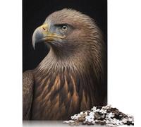 1000 Pieces 'Brown Eagle Portrait Puzzles Wooden Puzzle for Adults And Teenager Puzzling for Gift 1000pcs (75x50cm)