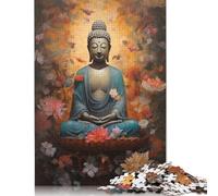 1000 Pieces Buddha Art for Adults Difficult Jigsaw Paper Puzzle for Adults Christmas Eve Gifts 1000pcs (38x26cm)
