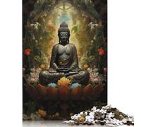 1000 Pieces Buddha Art Jigsaw Puzzles for Adults Wooden Puzzle Educational Game for Adult Teenagers 1000pcs (75x50cm)
