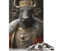 1000 Pieces Bull King Portrait Puzzles Jigsaw Adults Difficulty Jigsaw Puzzle Relaxing Games Toy 1000pcs (75x50cm)