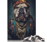 1000 Pieces Bulldog El Jefe Jigsaw Puzzle Jigsaws for Adults for Adults& Teenagers Age 12 Years Up 1000pcs (75x50cm)