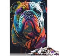 1000 Pieces Bulldog Style 3 for Adults Difficult Jigsaw Puzzles Wooden Puzzle for Adults And Teenager Jigsaw Puzzles for Adult 1000pcs (75x50cm)