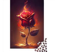 1000 Pieces Burning Rose Paper Puzzles Paper Puzzles for Adults& Teenagers Age 12 Years Up 1000pcs (38x26cm)