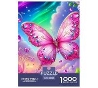 1000 Pieces Butterfly Jigsaw Puzzle Adults Teens Fun Relaxation Activity Precision Fit Gift Box 38x26cm/1000pcs