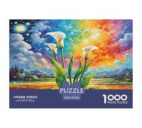 1000 Pieces Calla Lily Jigsaw Puzzles for Adults Challenging Game Jigsaw Puzzle Home Decoration for The Whole for Women, Gifts for Men 70x50cm/1000pcs