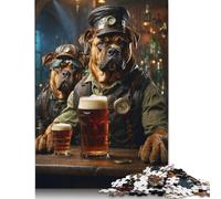 1000 Pieces Cane Corso Beer Hound Square Jigsaw Puzzles for Adults And Wooden Puzzles Children Puzzles 1000pcs (75x50cm)