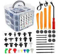 1000 Pieces Car Mounting Clips, Universal Door Trim Clips Bumpers Plastic Clips Set Mounting Clips with Disassembly Tools Cable Ties and Sponge Cushion