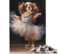 1000 Pieces Cavalier Dog Ballerina Square Jigsaw Puzzles for Adults And Wooden Puzzles Children Puzzles 1000pcs (75x50cm)
