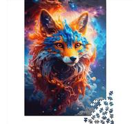 1000 Pieces Celestial Fox Jigsaw Puzzle, Creative Rectangular Paper Jigsaw Puzzles for Adults, Large Puzzles for Family Educational Game 1000pcs (38x26cm)